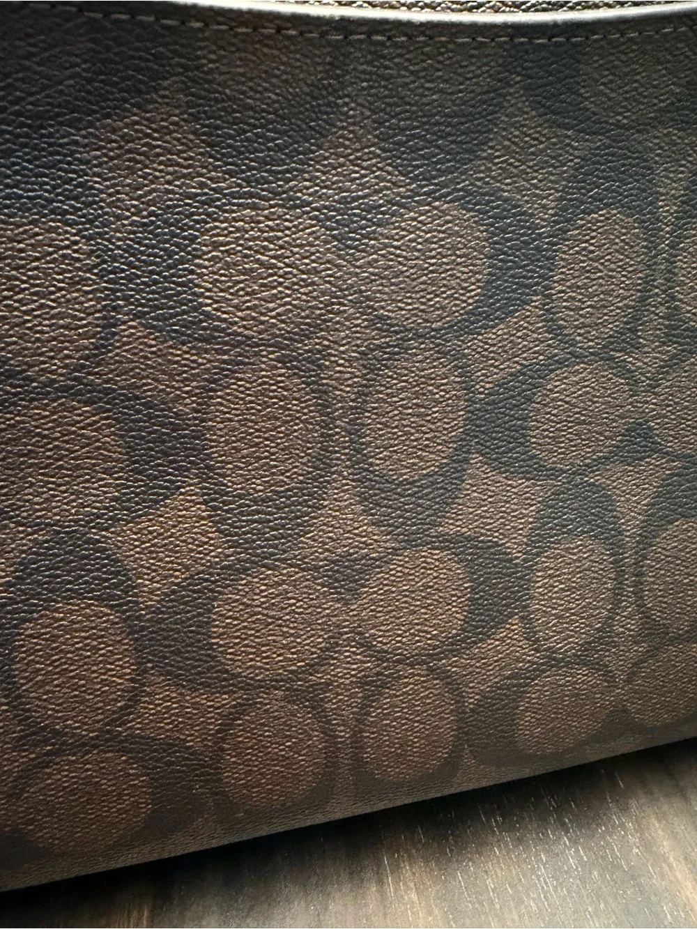 Coach Lillie Carryall in Dark Brown Signature Canvas